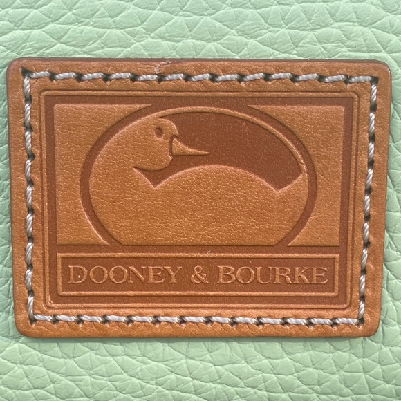 Dooney & Bourke Pebble Grain Leather Satchel Mint Green Excellent Condition - Picture 4 of 13